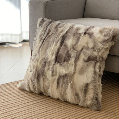 Nordic Luxe Faux Rabbit Fur Accent Pillow
