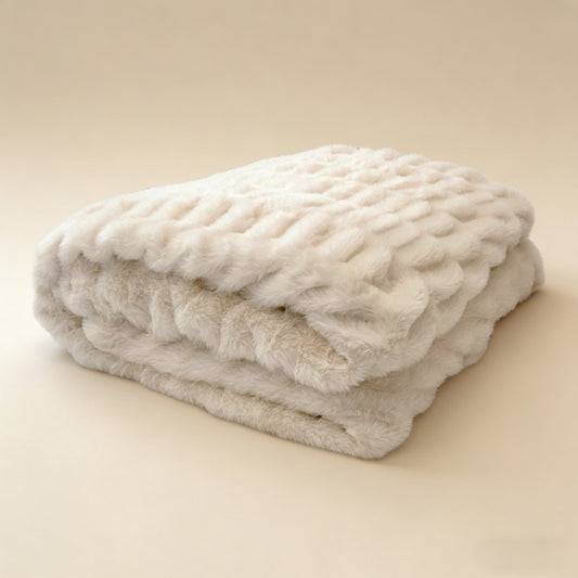 Premium Tie-Dye Faux Rabbit Fur Blanket