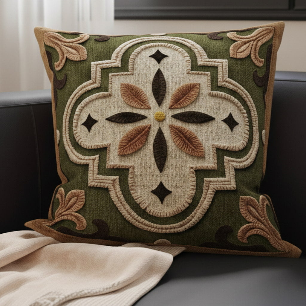 Retro Heritage Textured Accent Pillow