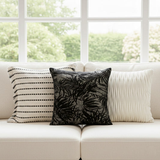 Modern Geometric Chenille Luxe Accent Pillow