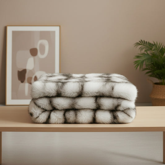 Cloud-Soft Faux Rabbit Fur Blanket