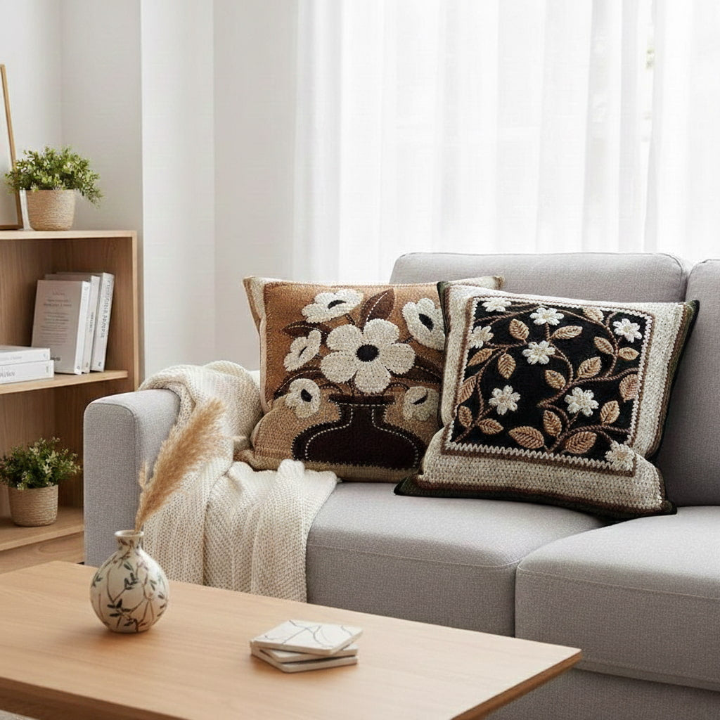 Retro Heritage Textured Accent Pillow